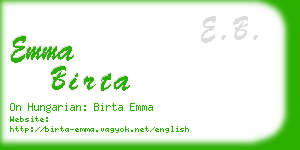 emma birta business card